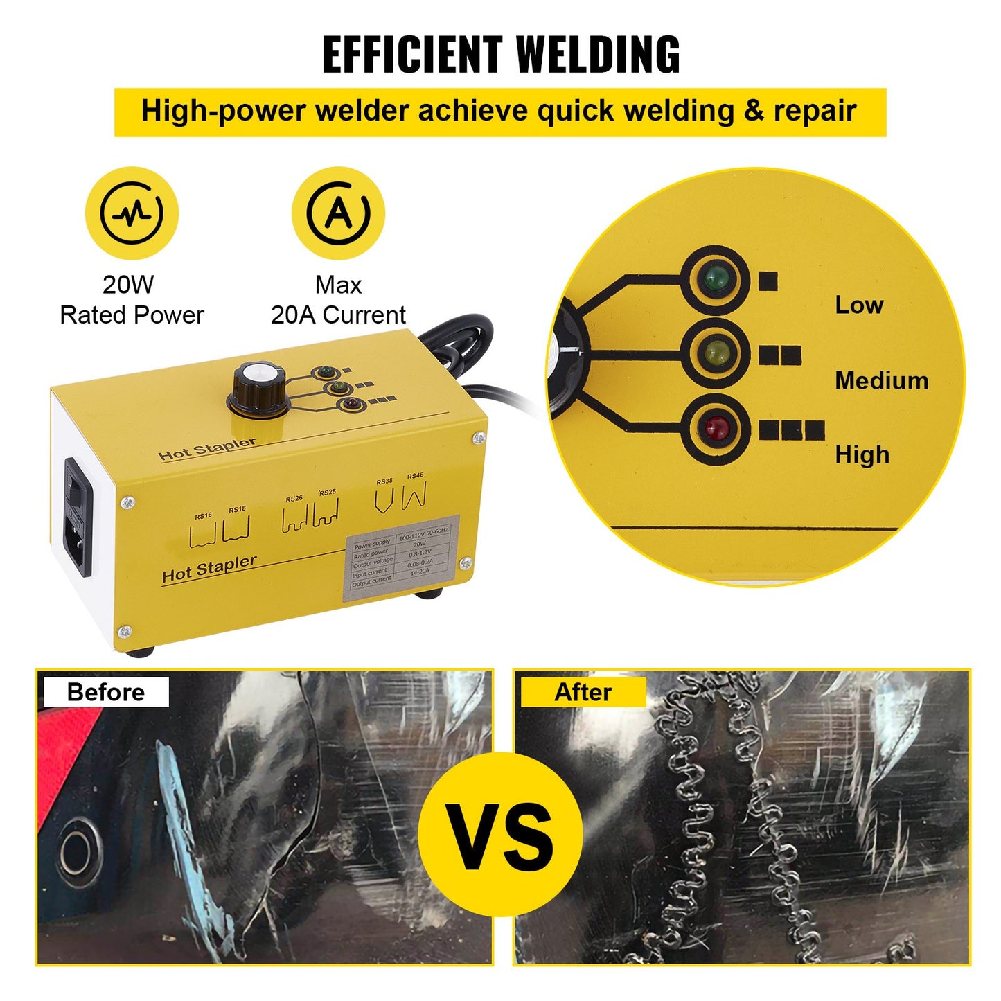 220V plastic welding machine hot glue gun hot stapler hot stapler plastic repair kit plastic welding machine 600 staples 3 heat settings