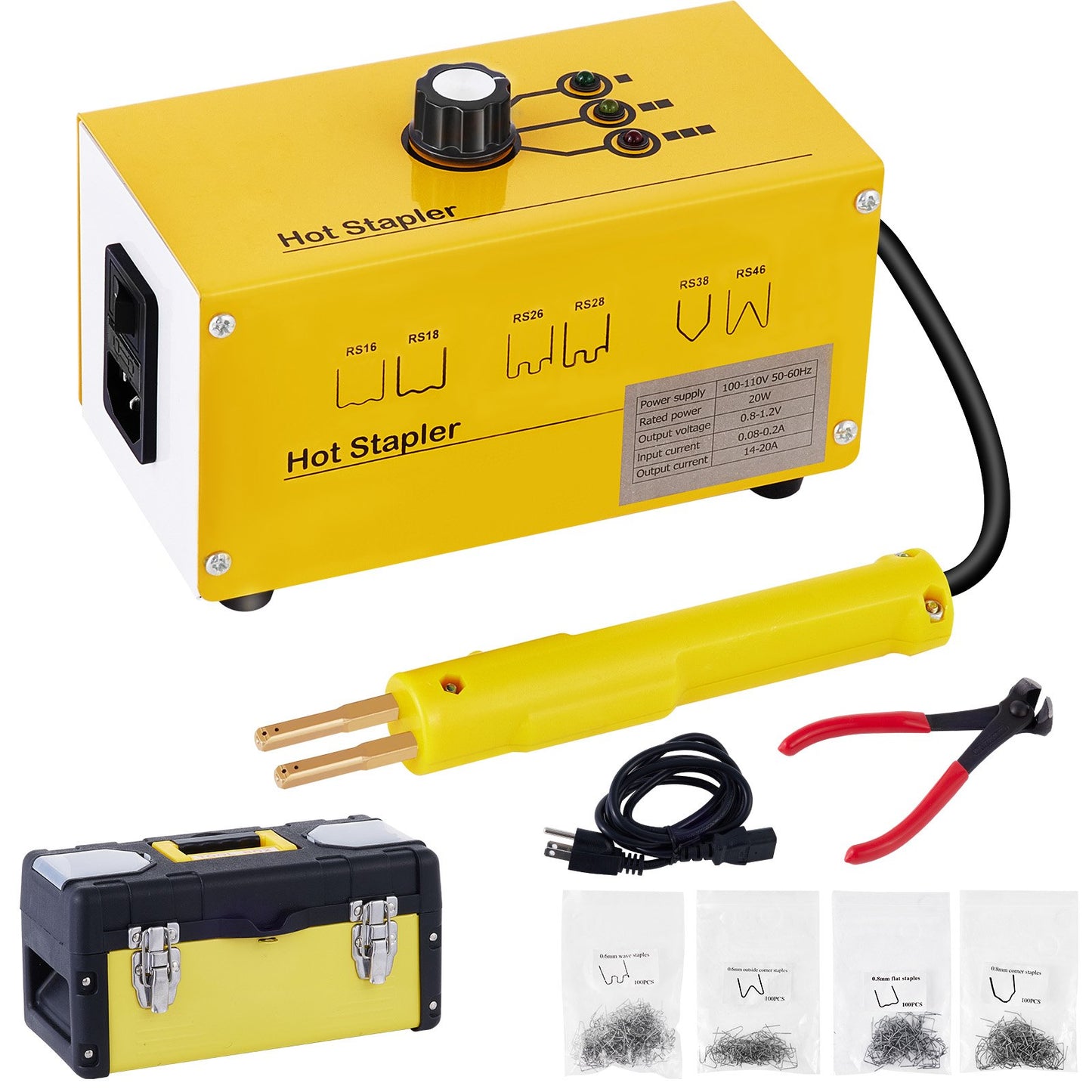 220V plastic welding machine hot glue gun hot stapler hot stapler plastic repair kit plastic welding machine 600 staples 3 heat settings