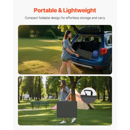 180cm Plastic Folding Picnic Table Portable Handle Indoor Outdoor