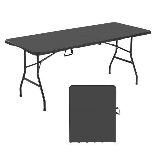 180cm Plastic Folding Picnic Table Portable Handle Indoor Outdoor