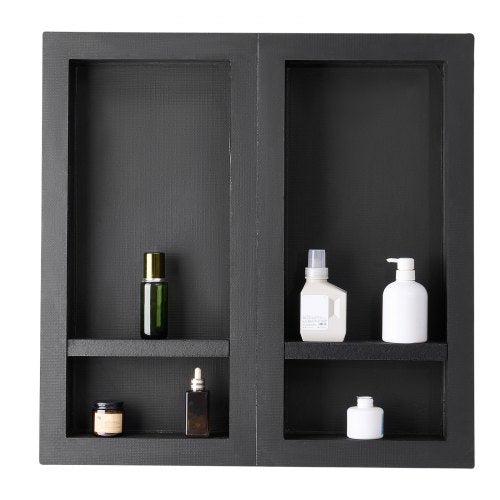 Duschnisch 40,6 x 81,3 + 40,6 x 81,3 cm Infälld vägghylla Badrum | EU
