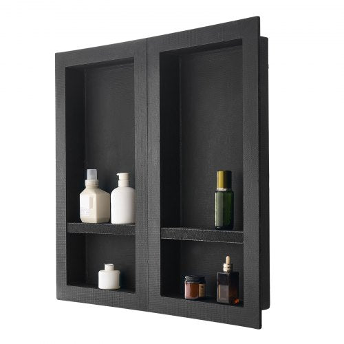 Duschnisch 40,6 x 81,3 + 40,6 x 81,3 cm Infälld vägghylla Badrum | EU