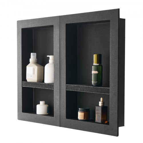 Duschnisch 40,6 x 61+40,6 x 61 cm Infälld väggorganisatör Badrum | EU