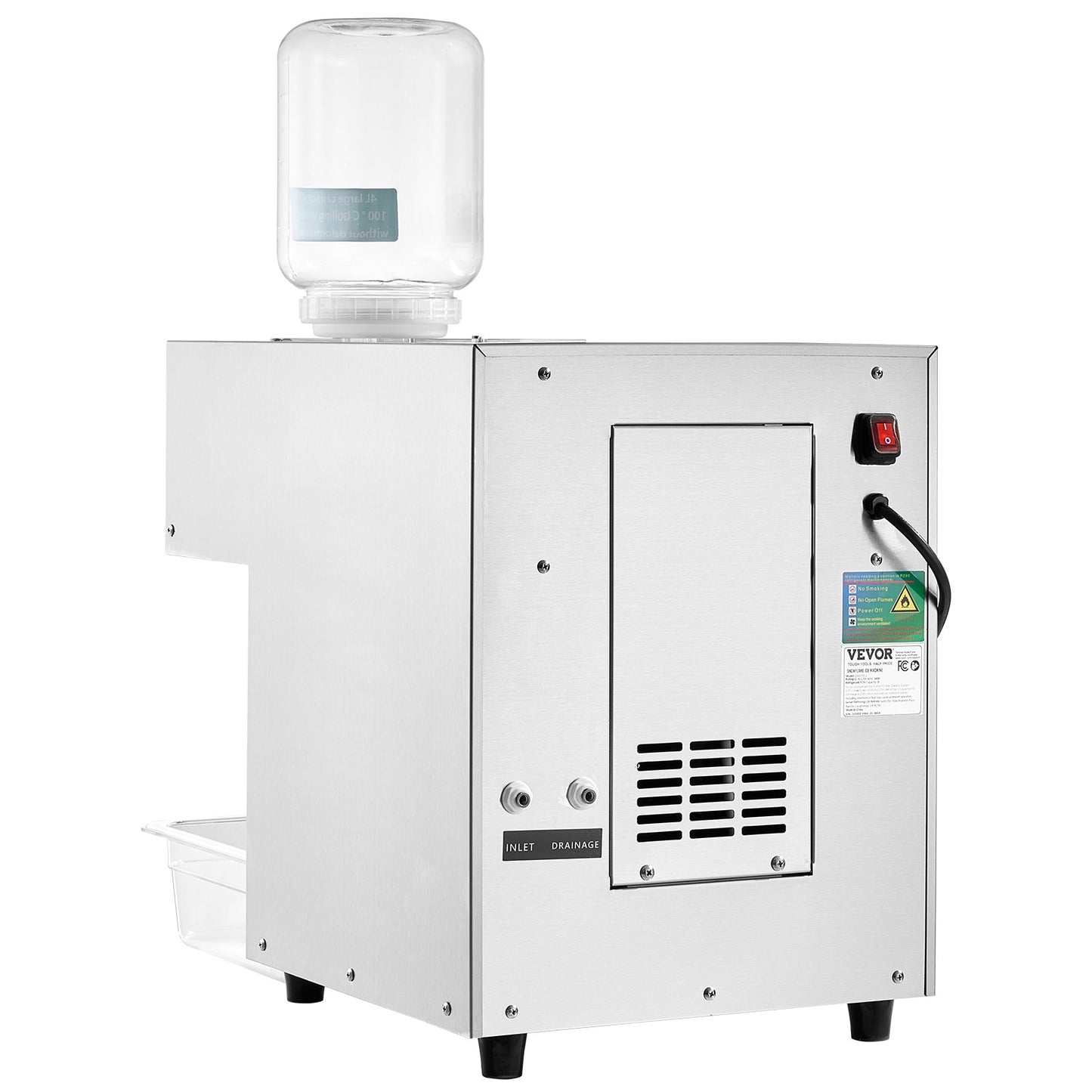 Commercial Snowflake Ice Cream Machine 385LBS/24H Stainless Steel For Ice Cream