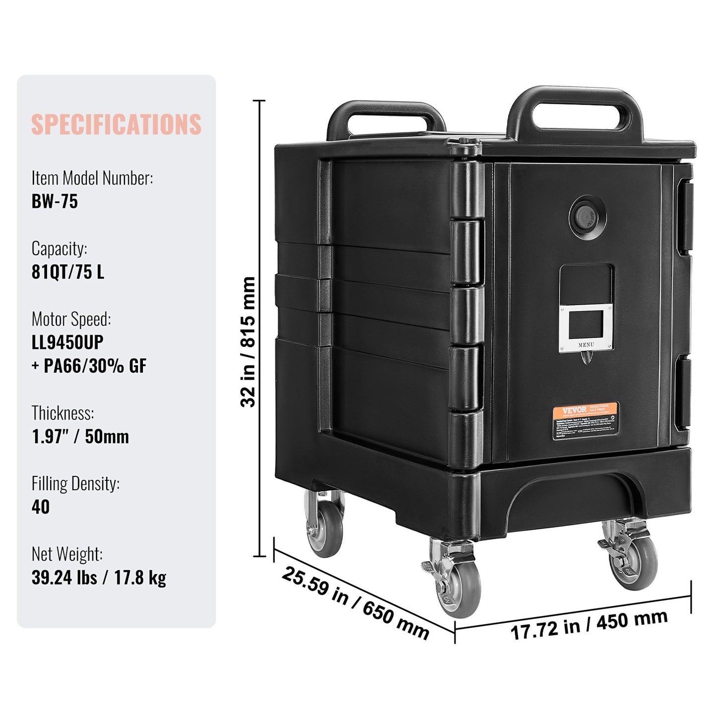 Insulated Food Pan Carrier Stapelbar Catering Dishbox 81QT Skavfat
