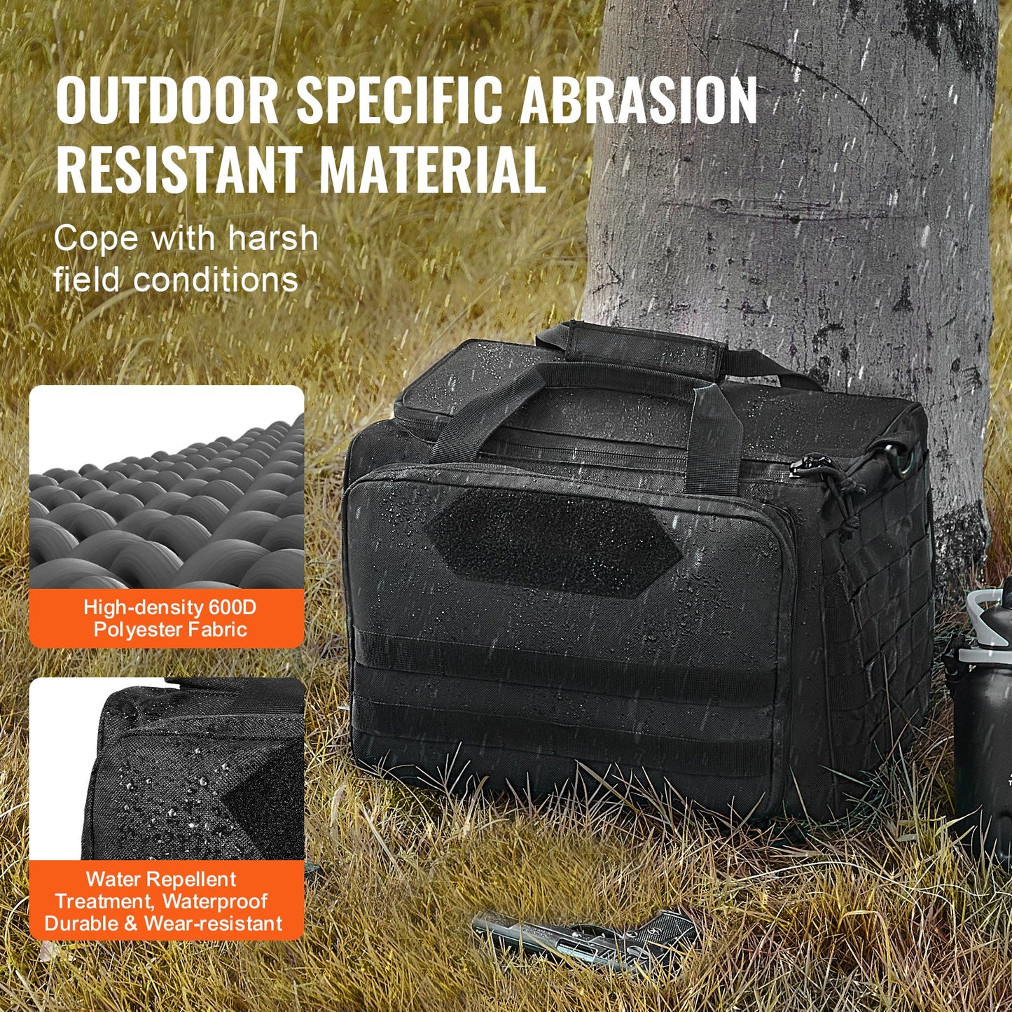 Range Bag för 3 Pistols Tactical Gun Range Bag Single Shoulder Strip Svart
