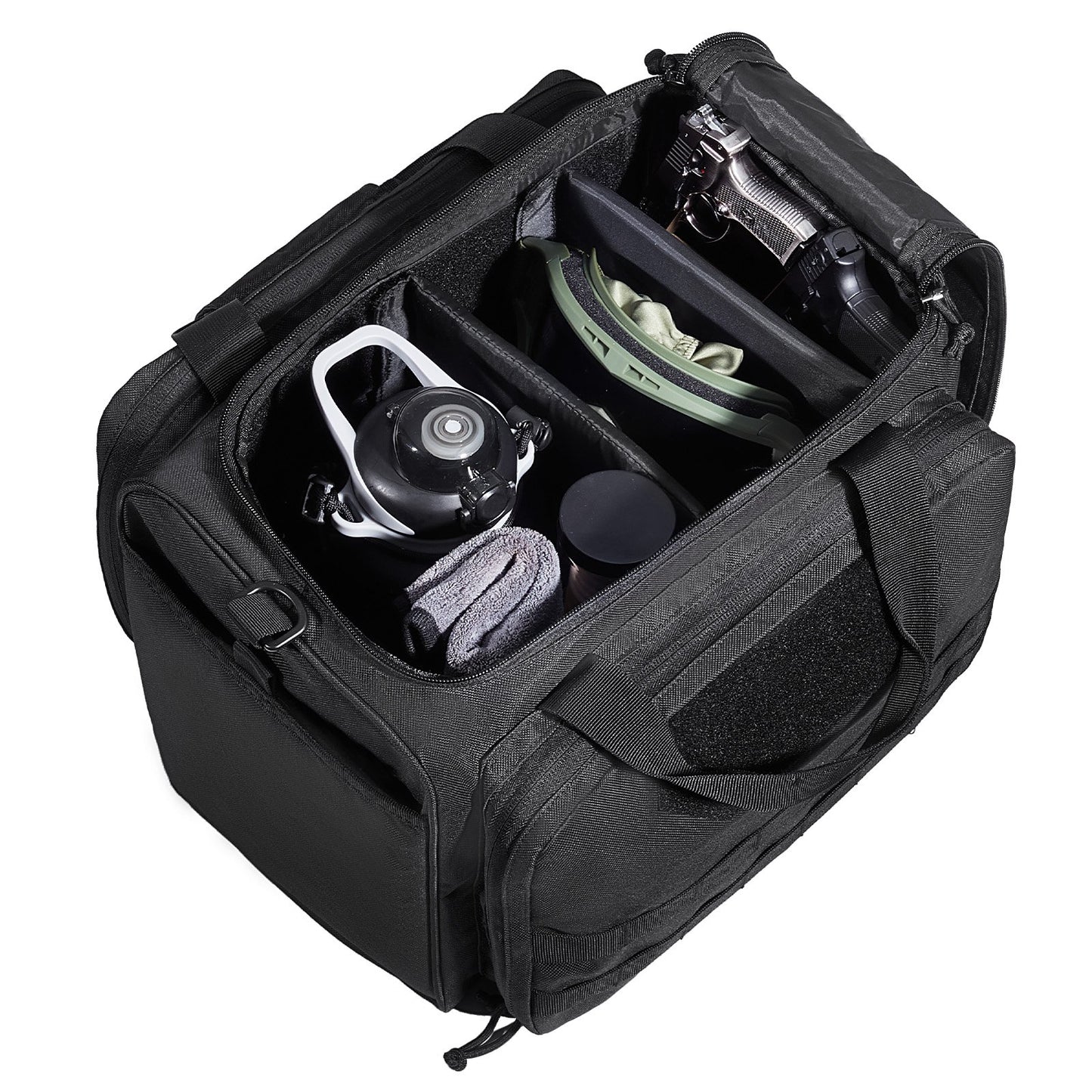 Range Bag för 3 Pistols Tactical Gun Range Bag Single Shoulder Strip Svart