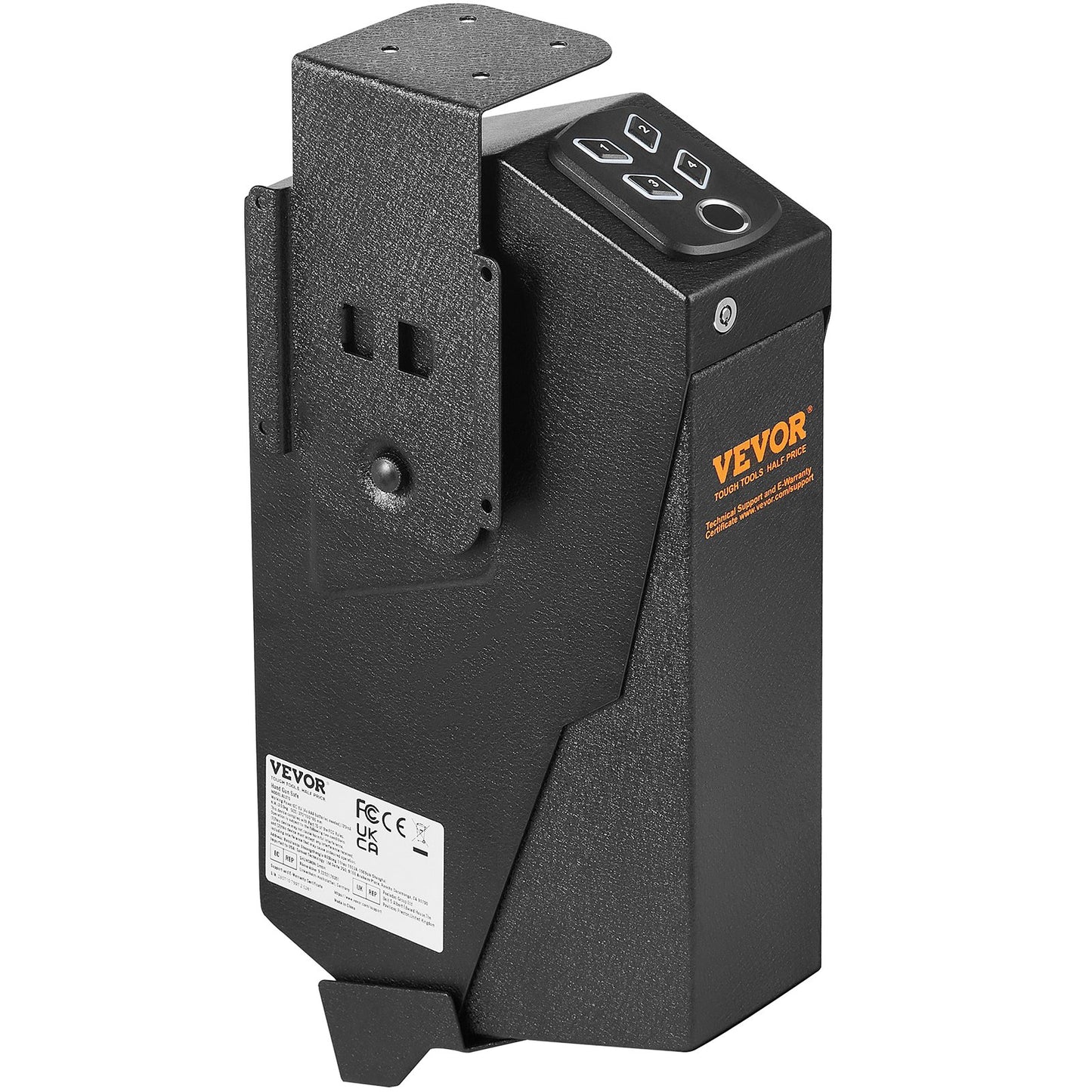 Montierter Waffentresor für Pistolen Biometrischer Waffentresor 3 Zugriffswege für 1 Pistole