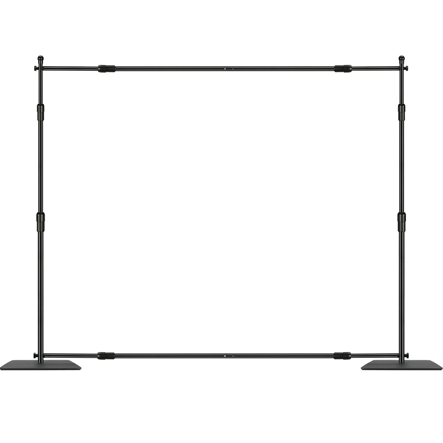 10ft x 10ft rör- och draperingsats, kraftigt bakgrundsställ med bas i kolstål, justerbart stöd för bakgrund med 6 klämmor och en bärväska för bröllop, fest, evenemang, fotografering och utställning