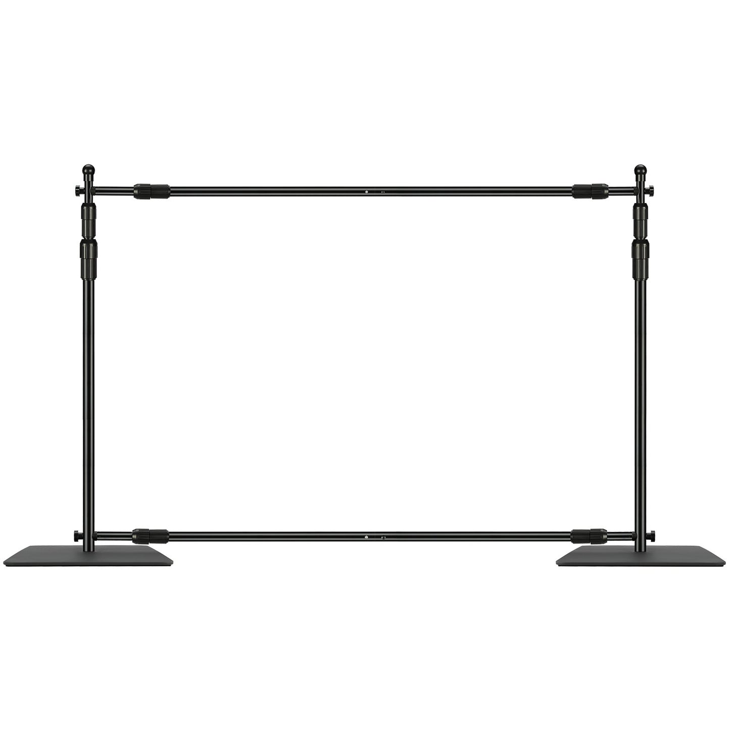 10ft x 10ft rör- och draperingsats, kraftigt bakgrundsställ med bas i kolstål, justerbart stöd för bakgrund med 6 klämmor och en bärväska för bröllop, fest, evenemang, fotografering och utställning