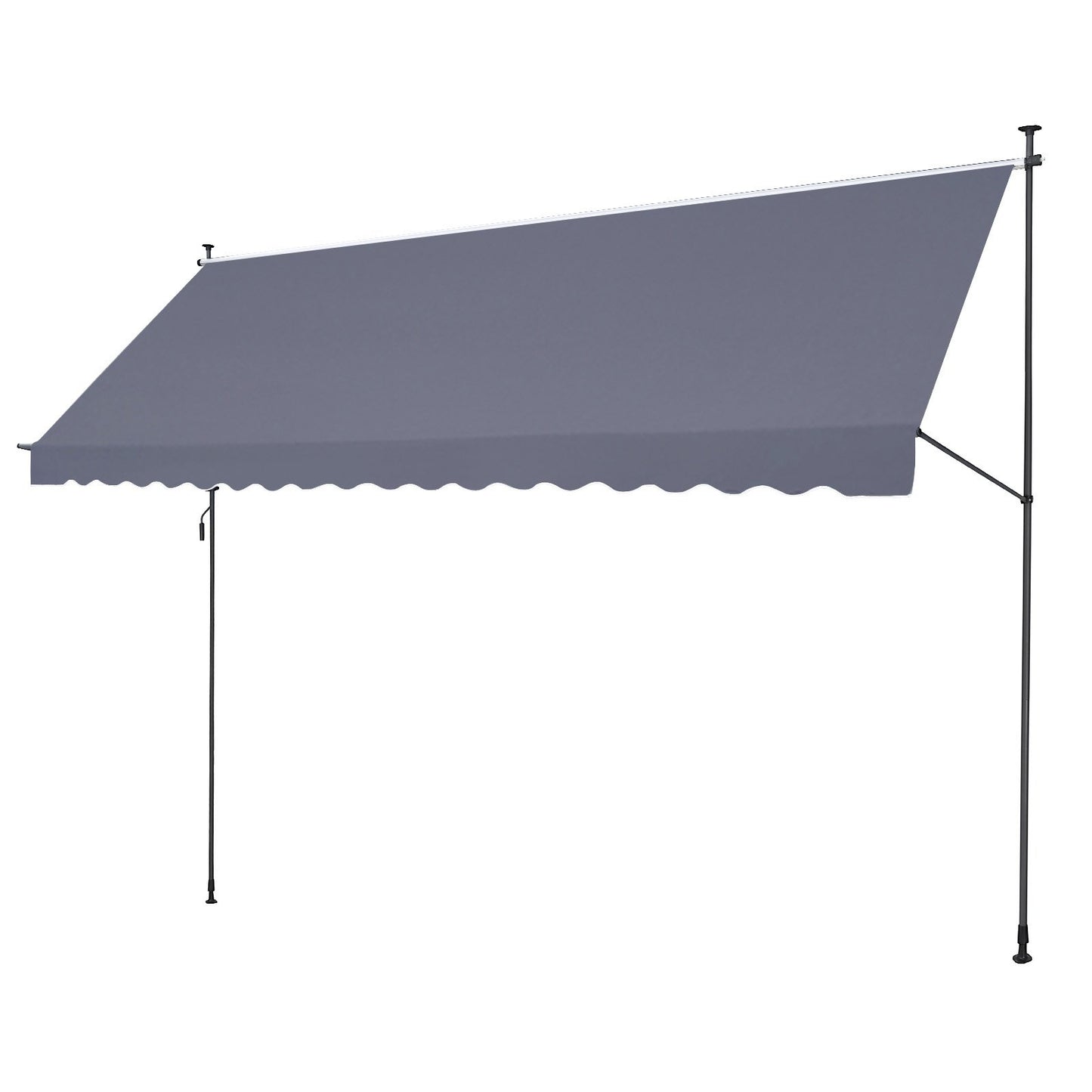 178x47" Terrassenmarkise Einziehbare Markisen-Sonnenschutzabdeckung mit Kurbel