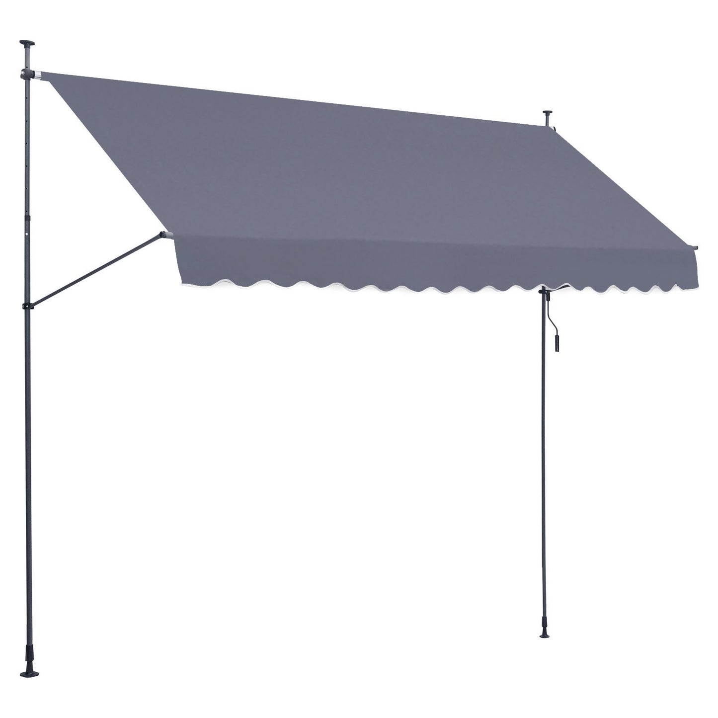 157x47" uteplatsmarkis Infällbar markis solskyddsskydd med vev
