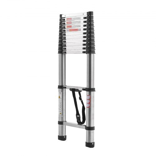 Teleskopstege Rostfritt stål Förlängningssteg 12,5 fot bärbara stegar | EU