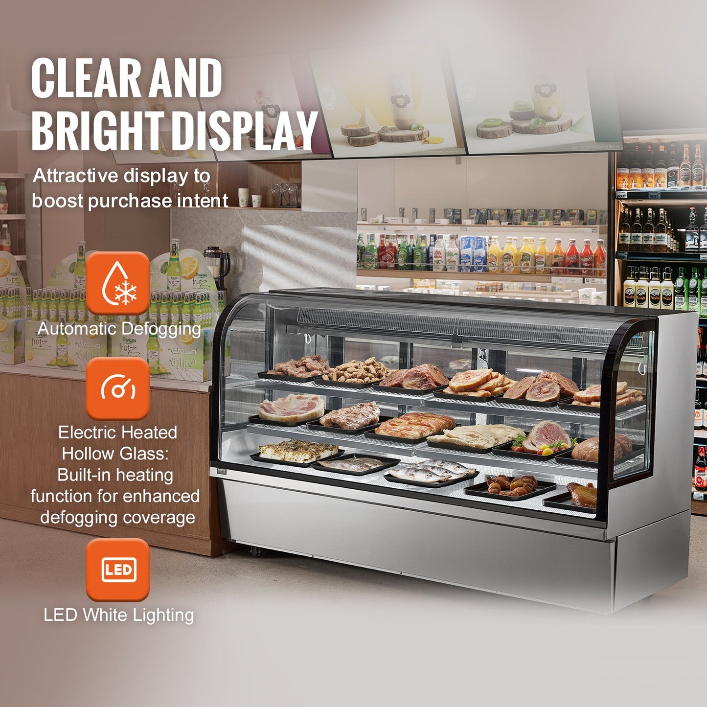 Kylskåp Bakery Display Kylskåp 32 cu ft/901L 4-nivå