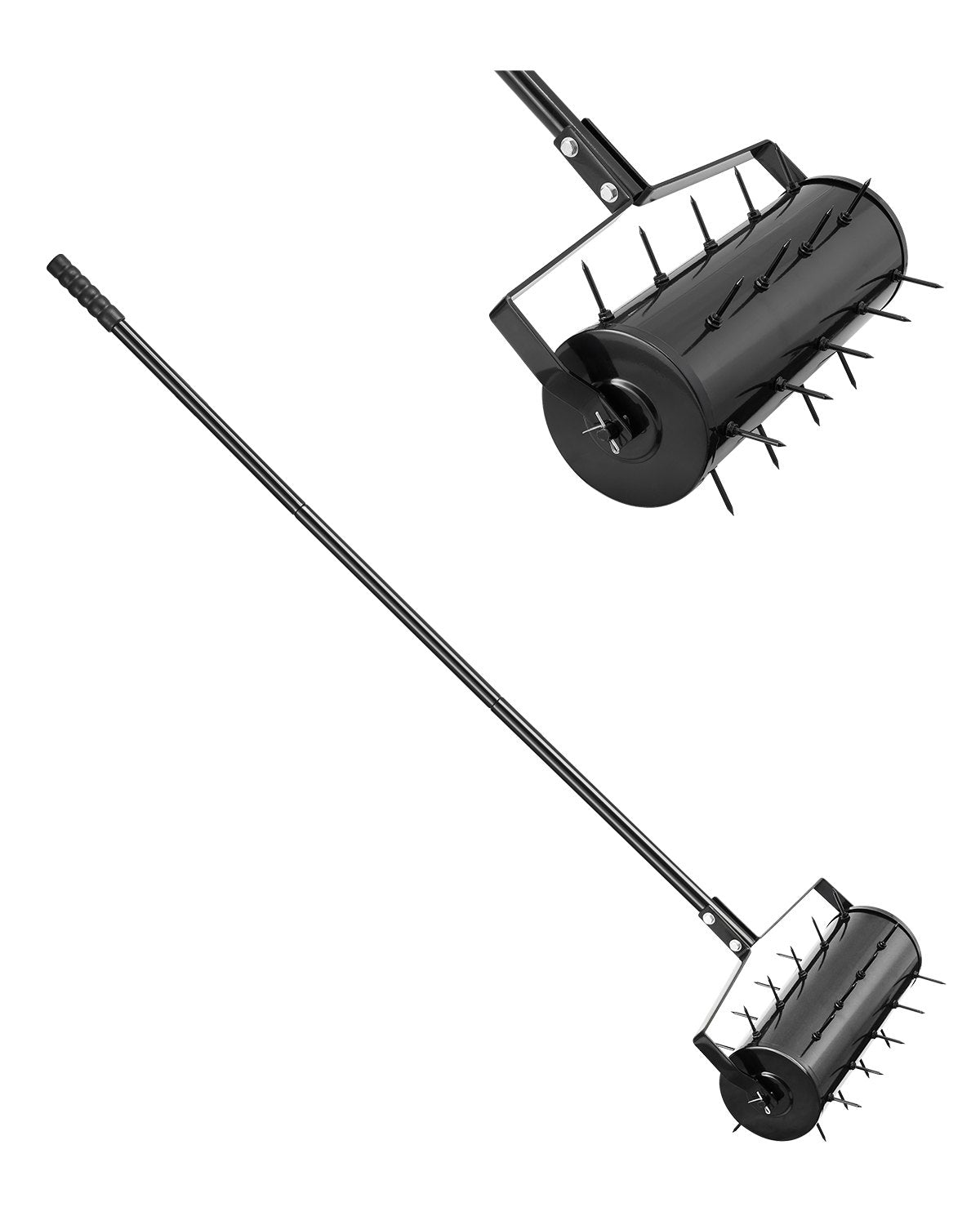 Rollender Rasenbelüfter, 45,7 cm, robust, manuell, rollender Rasenbelüfter, Schwarz