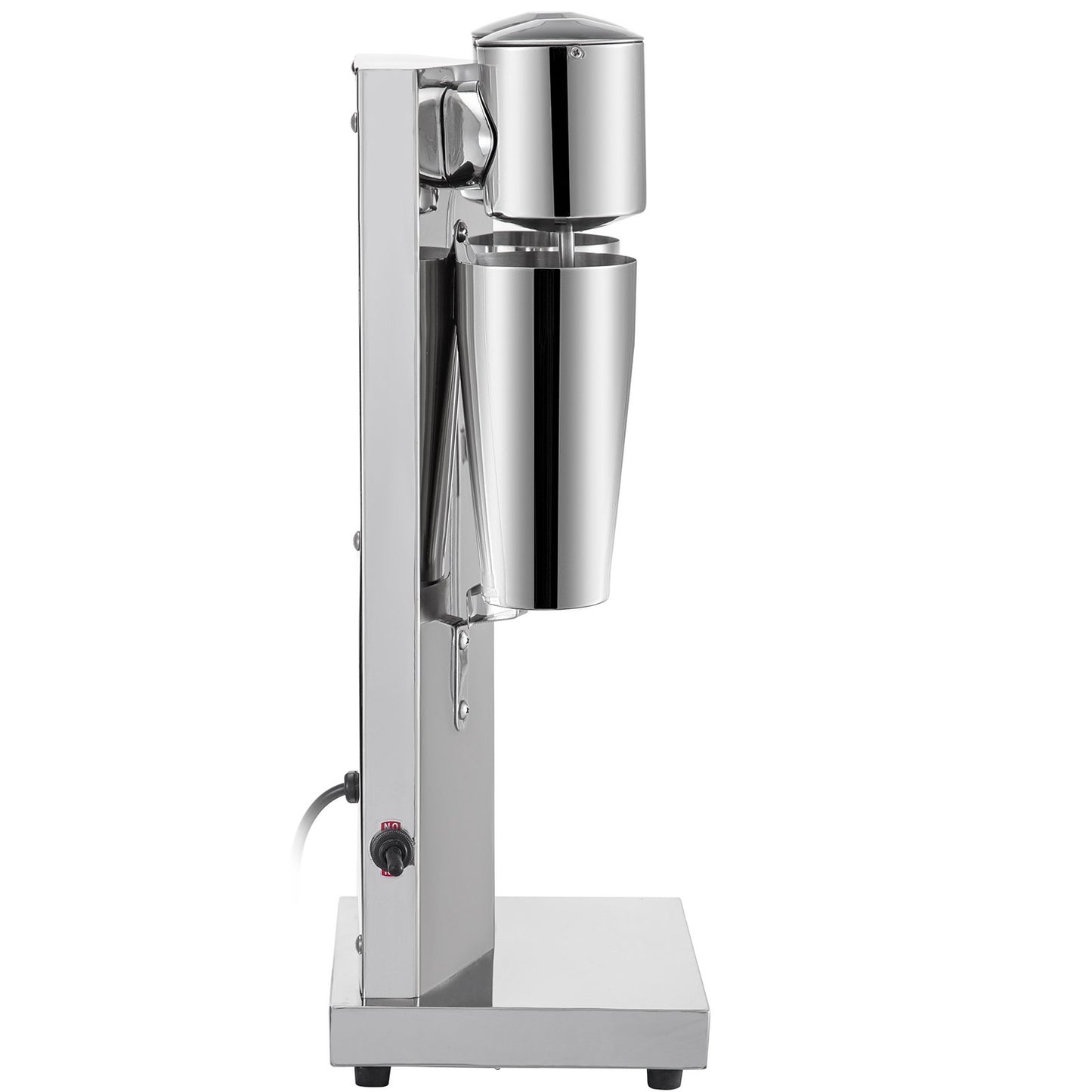 Milkshake Maker Kit, Elektrisk Milkshake Maker i rostfritt stål, 180 W Milkshake Machine, Double Head Classic Milkshake Maker med 800 ml kopp, Silver Milkshake Maker Machine, 2 hastigheter justerbar