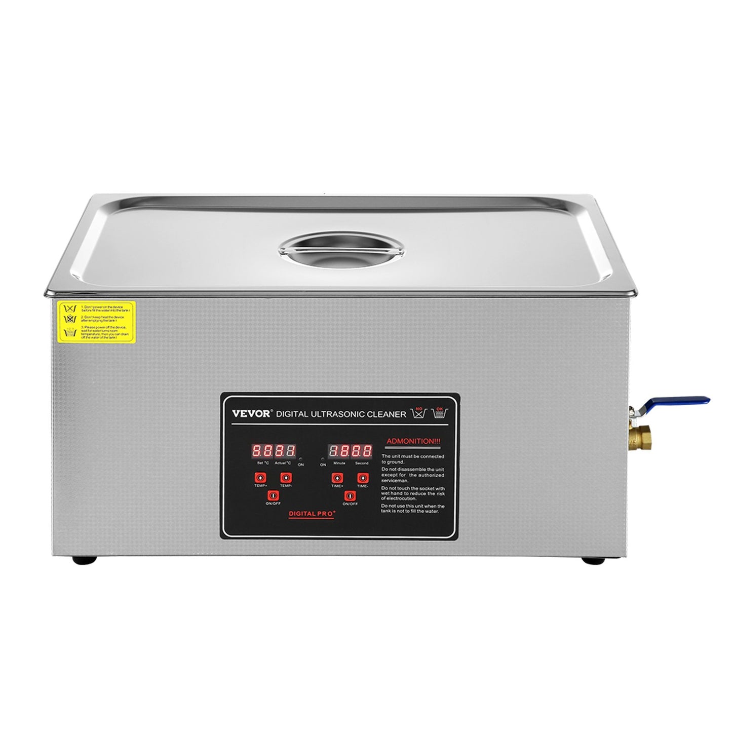 Ultrasonic Cleaner med Digital Timer & Heater, Professionell Ultra Sonic Smycken Cleaner, Rostfritt stål Uppvärmd rengöringsmaskin för glasögon Klockringar Små delar Kretskort (22L)
