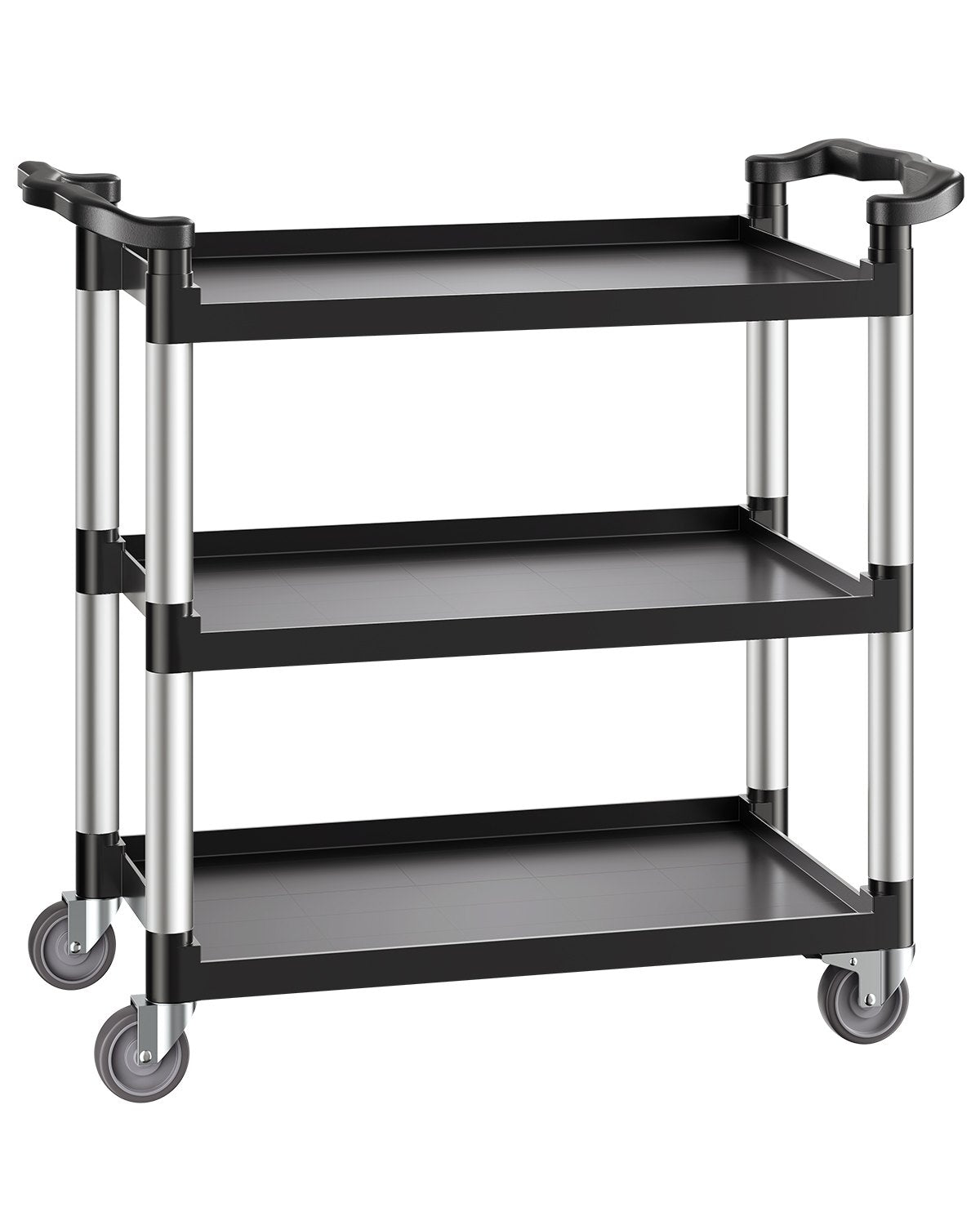 Heavy Duty Utility Cart 500 lbs Kapacitet 3-lagers servicevagn med hjul