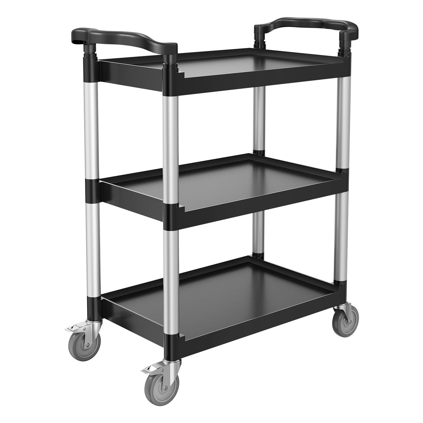 Heavy Duty Utility Cart 300 lbs Kapacitet 3-lagers servicevagn med hjul