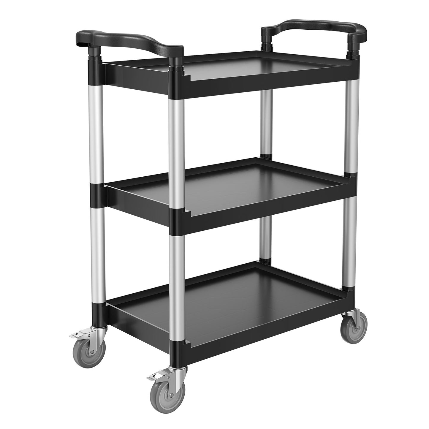 Heavy Duty Utility Cart 300 lbs Kapacitet 3-lagers servicevagn med hjul