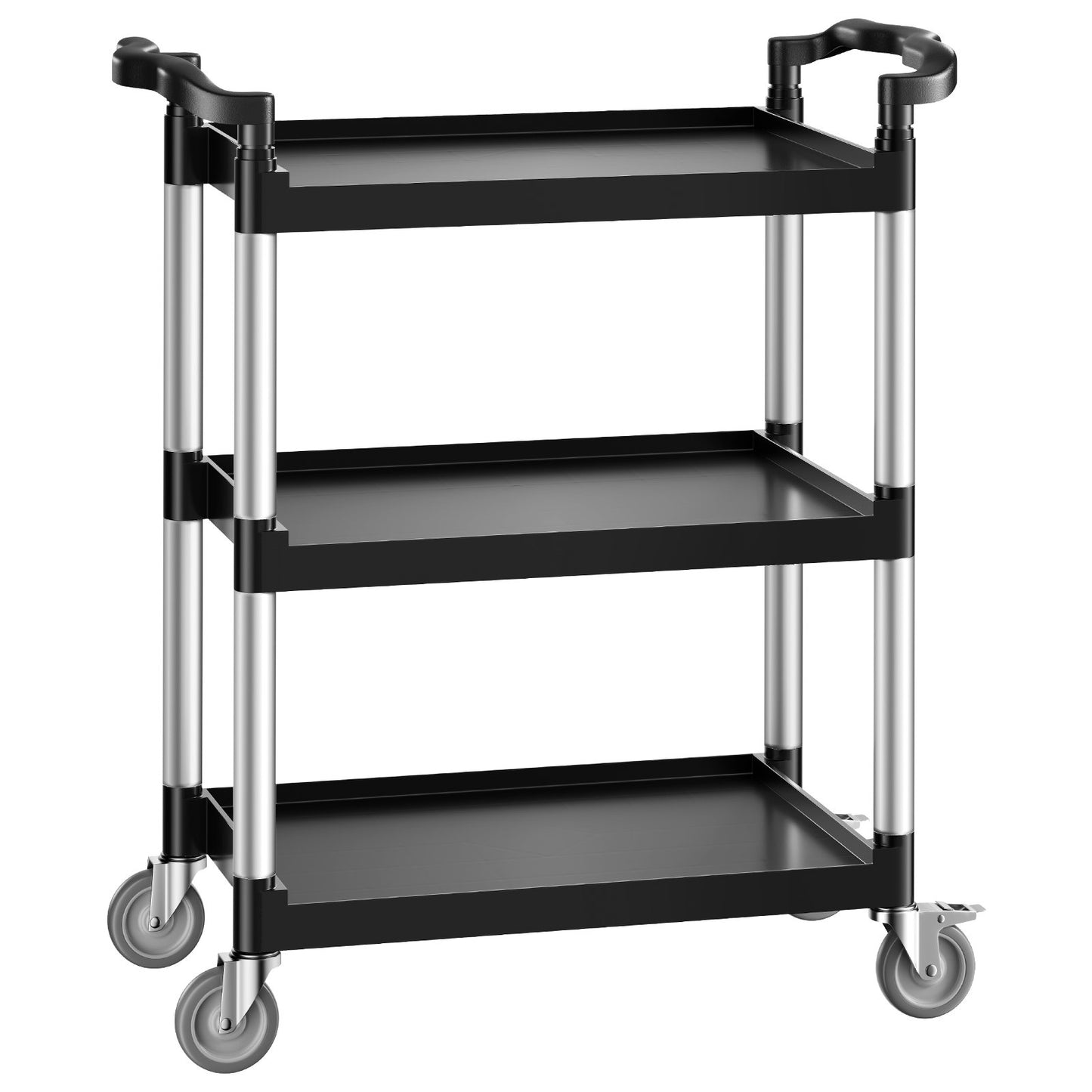 Heavy Duty Utility Cart 300 lbs Kapacitet 3-lagers servicevagn med hjul
