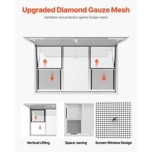 152x92 cm serving kiosk for food carts, awning