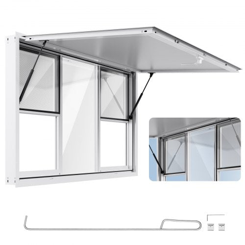 152x92 cm serving kiosk for food carts, awning