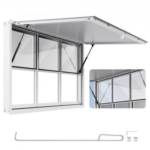 152x92 cm serving kiosk for food carts, awning