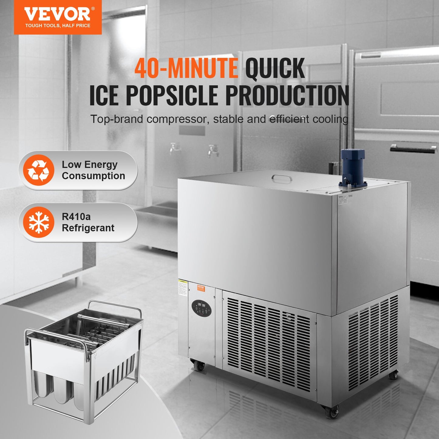 Commercial Popsicle Machine 4 Form Set - 120 STS Ice Pops Making Machine