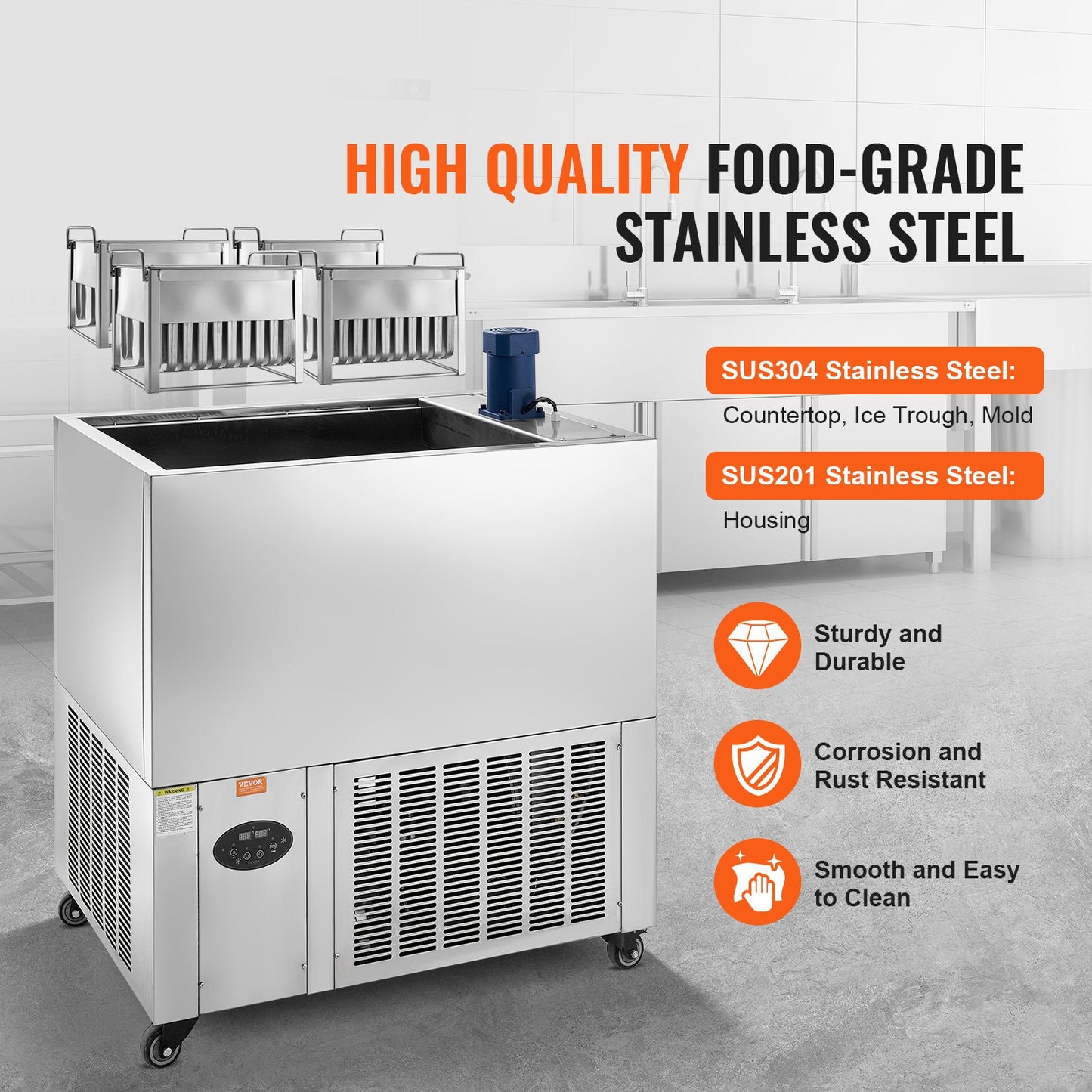 Commercial Popsicle Machine 4 Form Set - 120 STS Ice Pops Making Machine