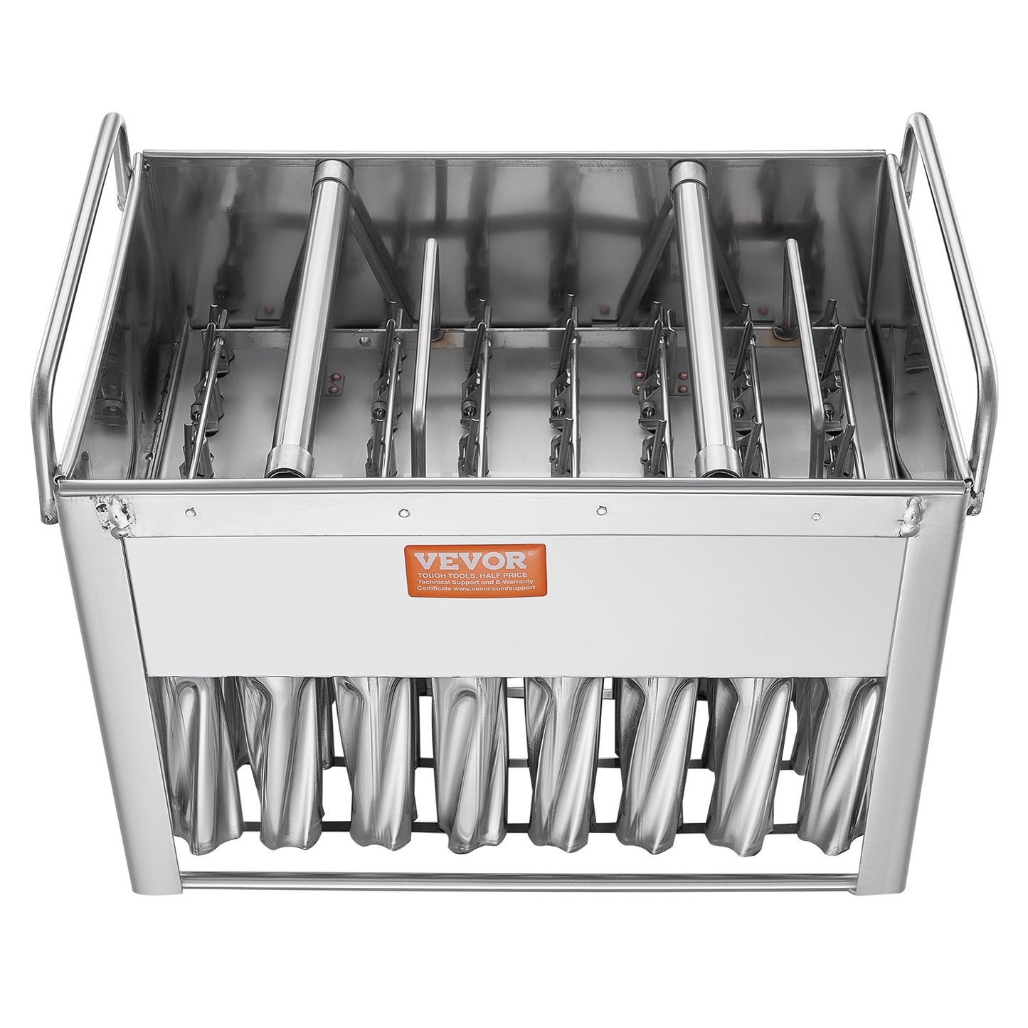 Kommersiella popsicle-formar, 40-st cylindriska ispop-formar, rostfria ispinnar Popsicle-formar, Ice Cream Maker-formhållare med 50-ST Popsicle-pinnar & påsar (enkel formsats - 40ST)