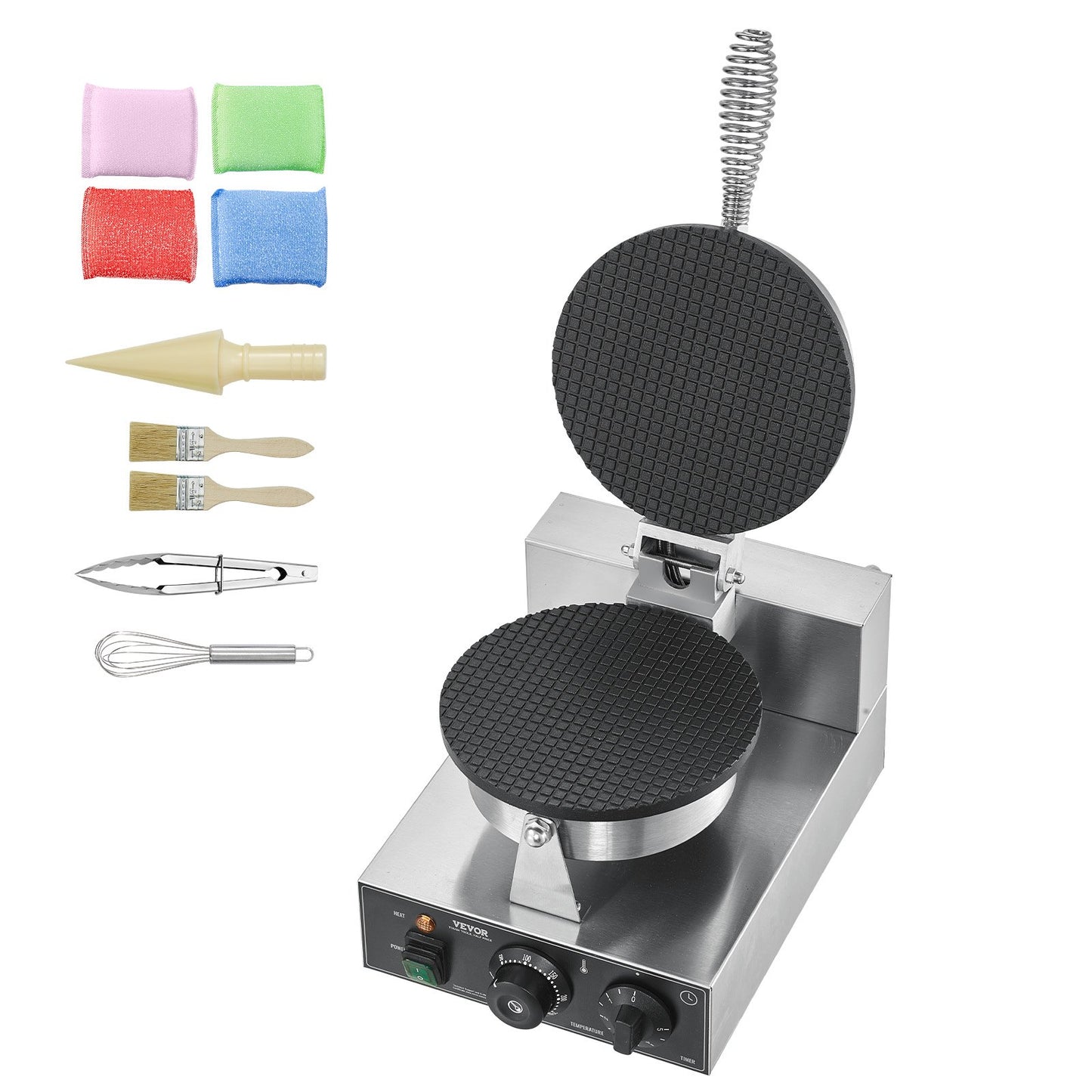 Electric Ice Cream Cone Machine Commercial Waffle Cone Egg Roll Maker 1230W