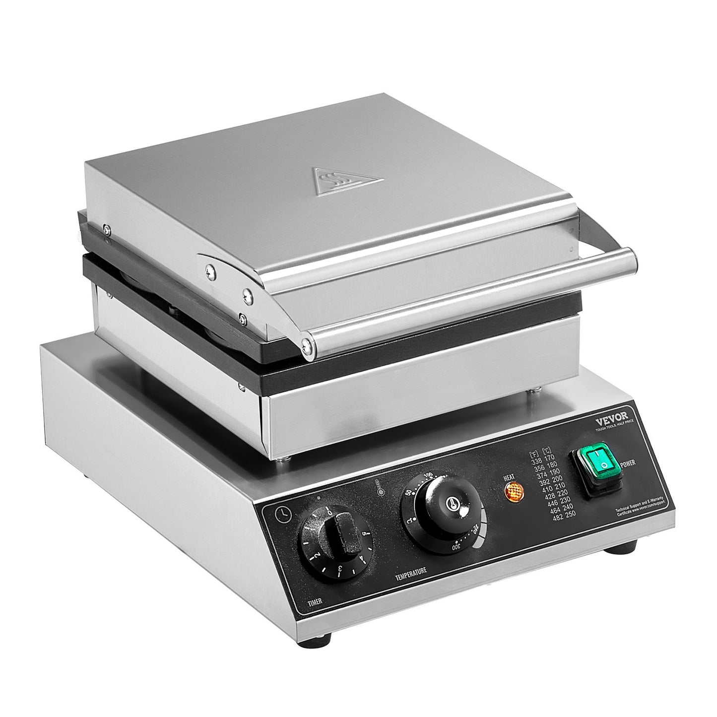 4ST Kommersiell våffelmaskin Rund våffeljärnsmaskin 1750W non-stick