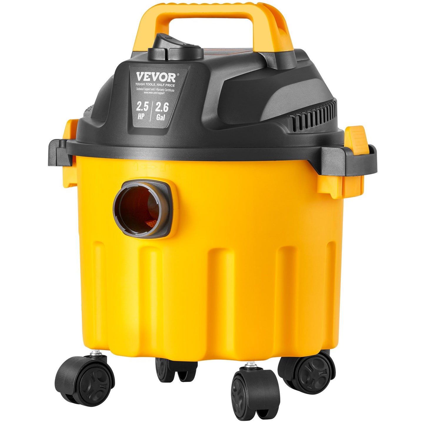 Wet/Dry Shop Vacuum Vac 10L 2 Peak HP med munstyckesrika tillbehör Gul