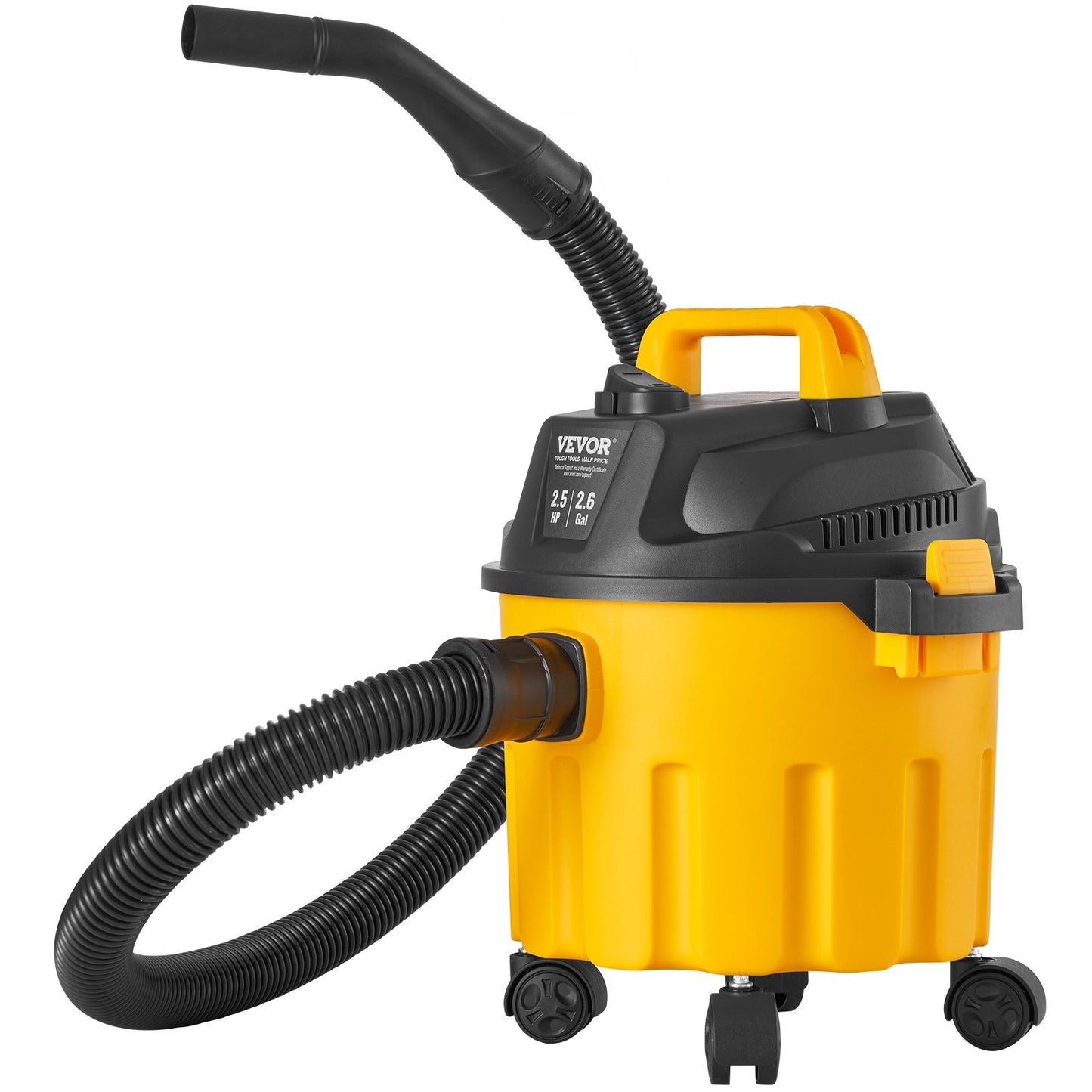 Wet/Dry Shop Vacuum Vac 10L 2 Peak HP med munstyckesrika tillbehör Gul