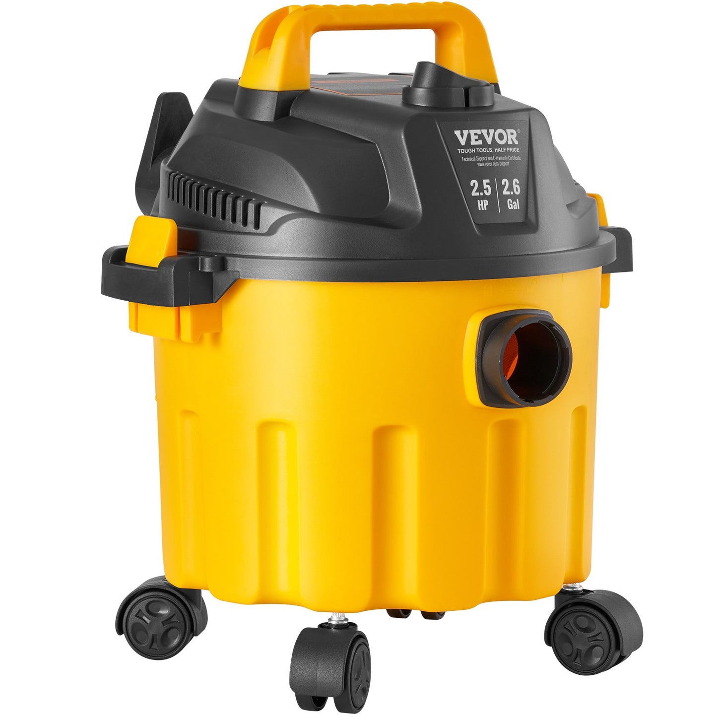 Wet/Dry Shop Vacuum Vac 10L 2 Peak HP med munstyckesrika tillbehör Gul