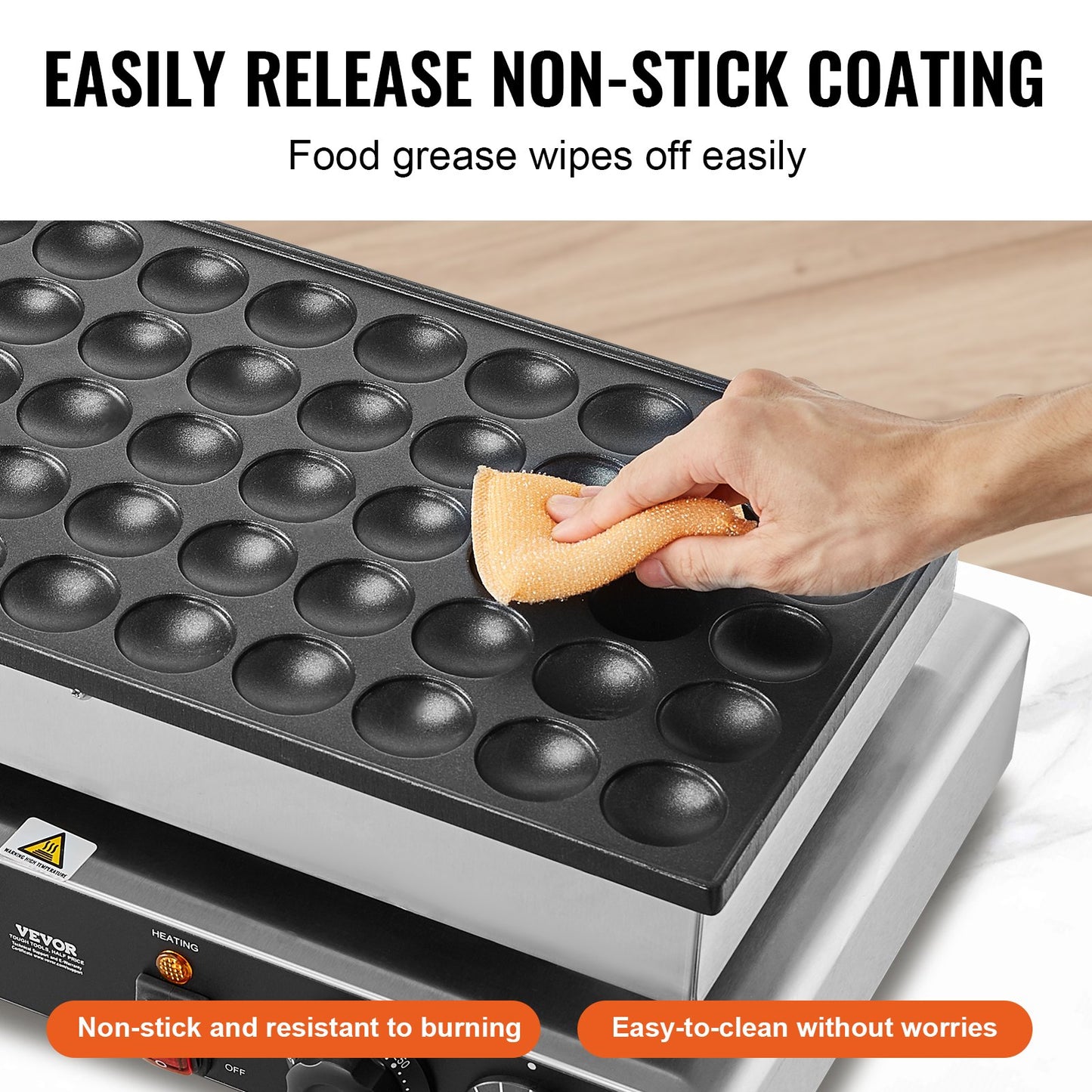 50 STK 43 mm Mini holländsk pannkaksmakare Kommersiell Dorayaki Baker 1700W