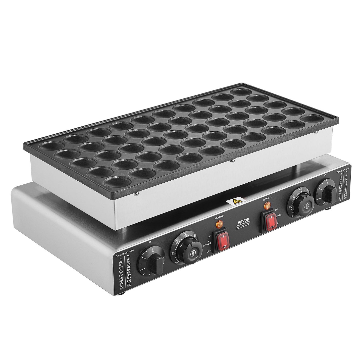 50 STK 43 mm Mini holländsk pannkaksmakare Kommersiell Dorayaki Baker 1700W