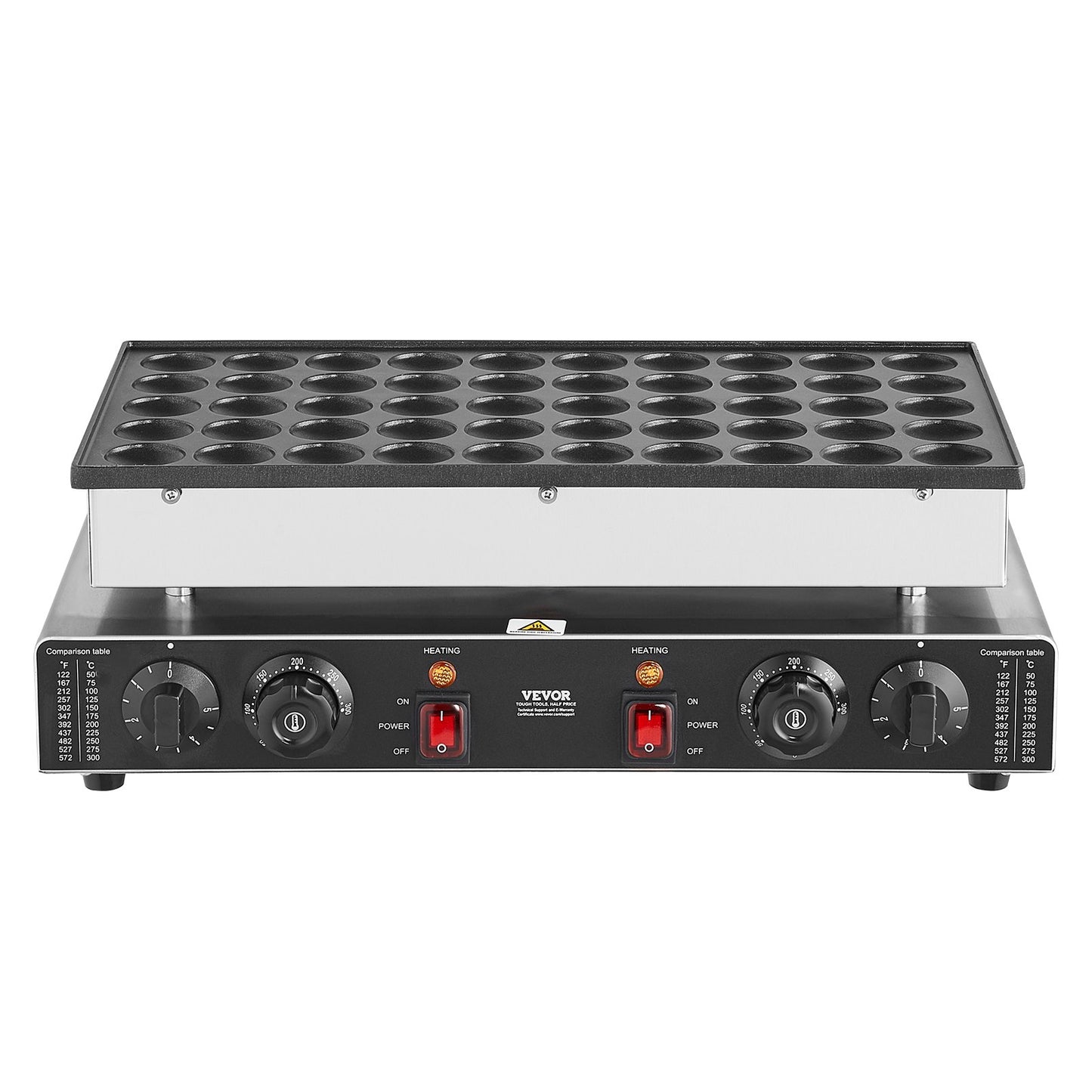 50 STK 43 mm Mini holländsk pannkaksmakare Kommersiell Dorayaki Baker 1700W