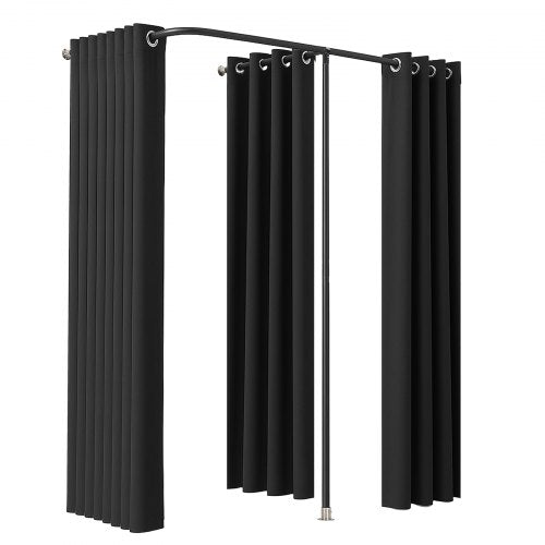 Proving Room Portable Dressing Room 227 x 91 x 227 cm Avskildhetsyta (Svart)
