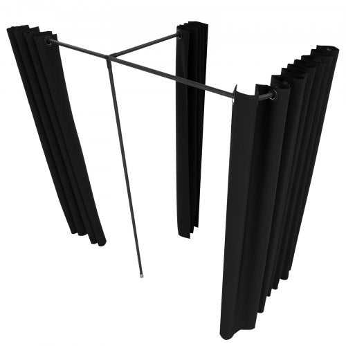 Proving Room Portable Dressing Room 227 x 91 x 227 cm Avskildhetsyta (Svart)