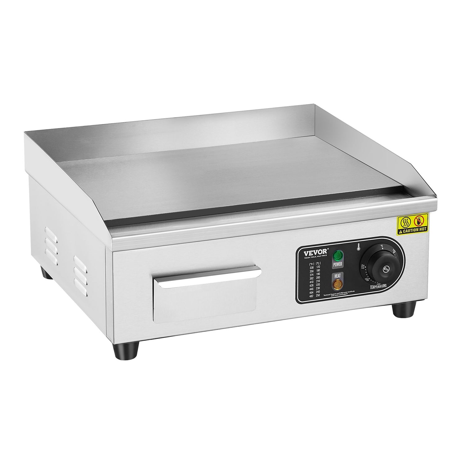 Kommerzieller Elektrogrill, 2800 W, Flachgrill für die Arbeitsplatte, 122℉-572℉