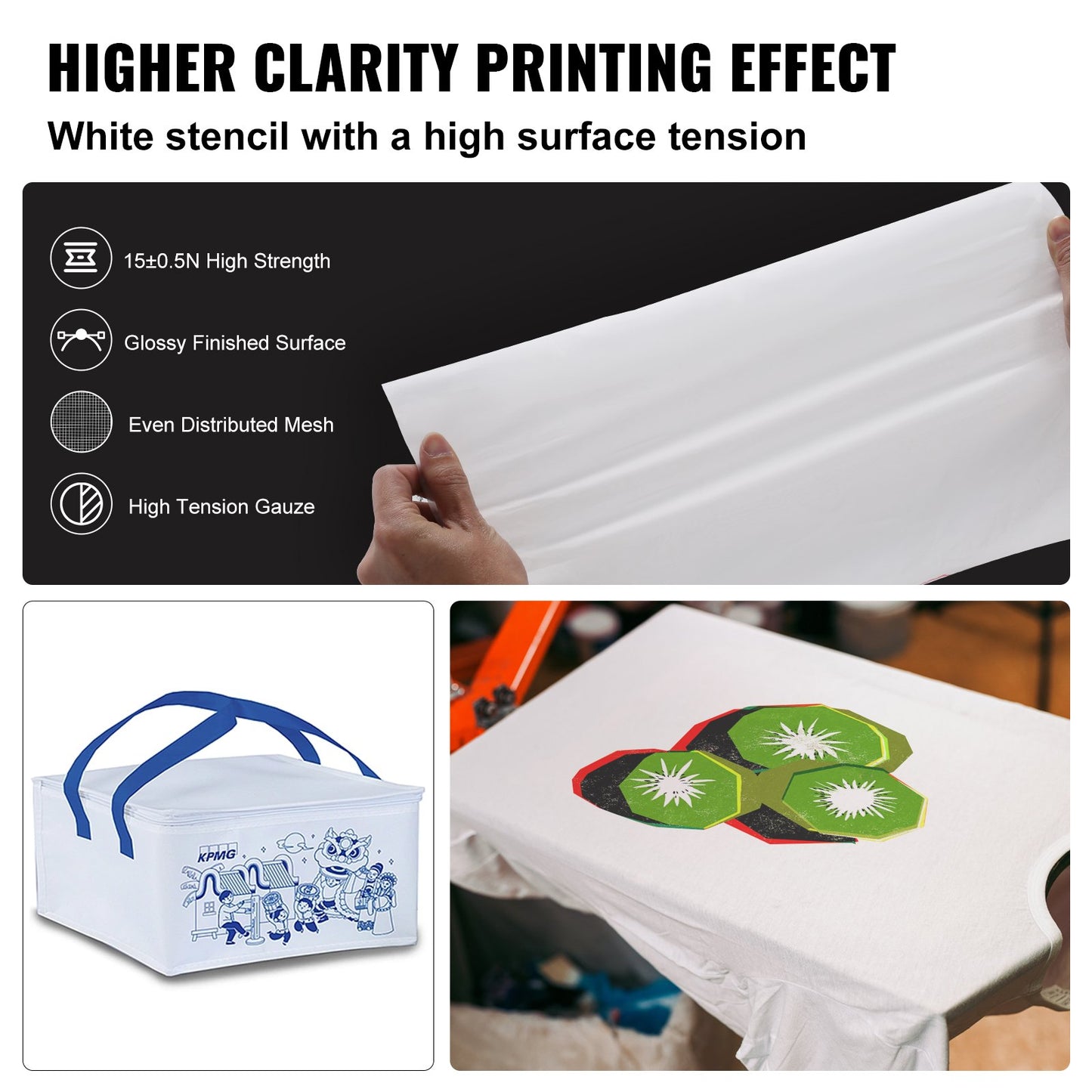 Screen Printing Kit Silk Screen Printing Ram 18x20in 160 Count Mesh 6st