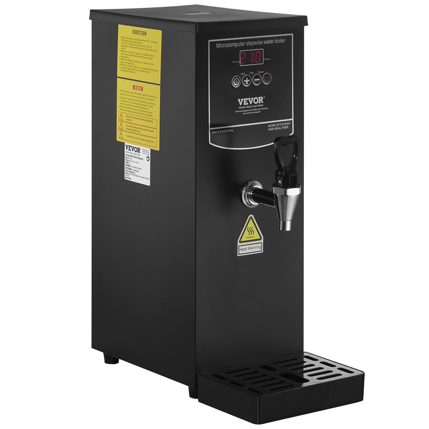 10L Kommersiell vattenpanna Elektrisk varmvattendispenser Rostfritt stål