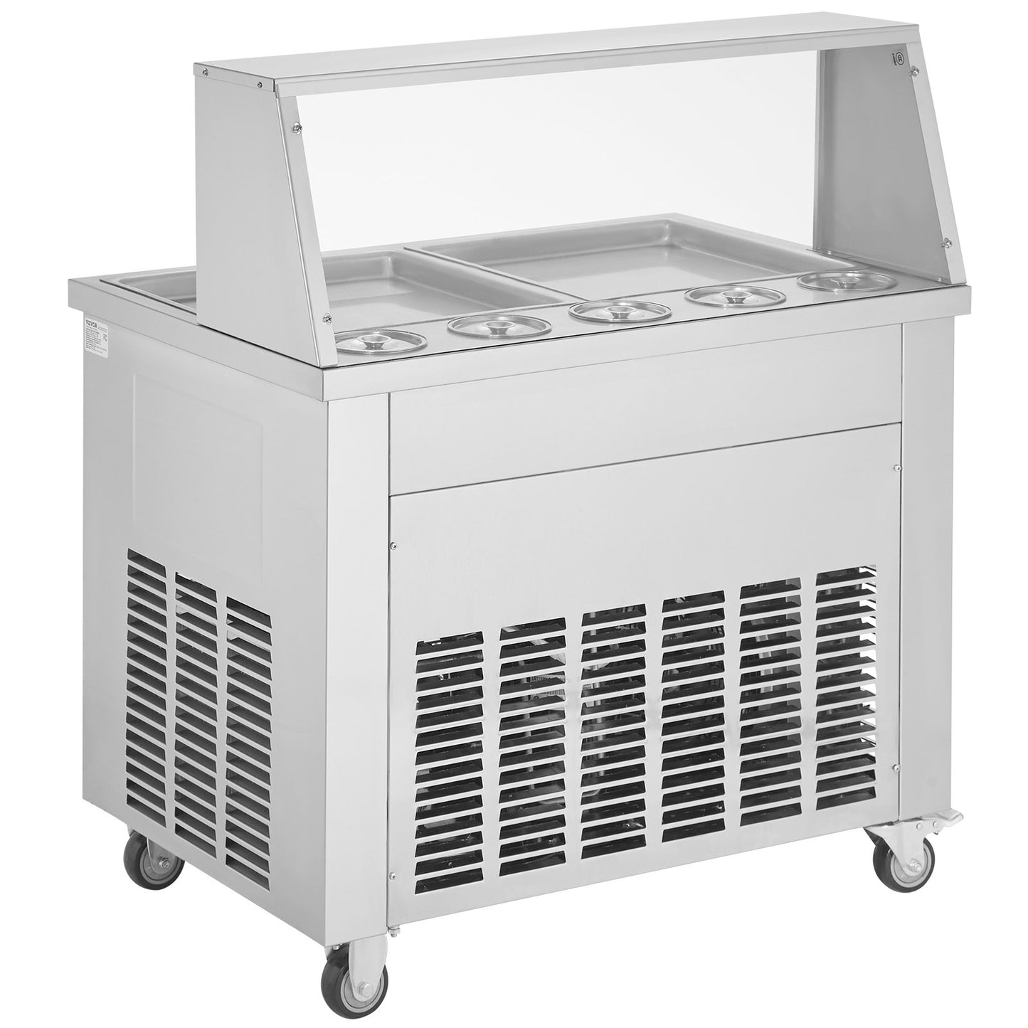 Fried Ice Cream Roll Machine Rolled Ice Cream Maker 13,8x13,8 tum 2 kastruller