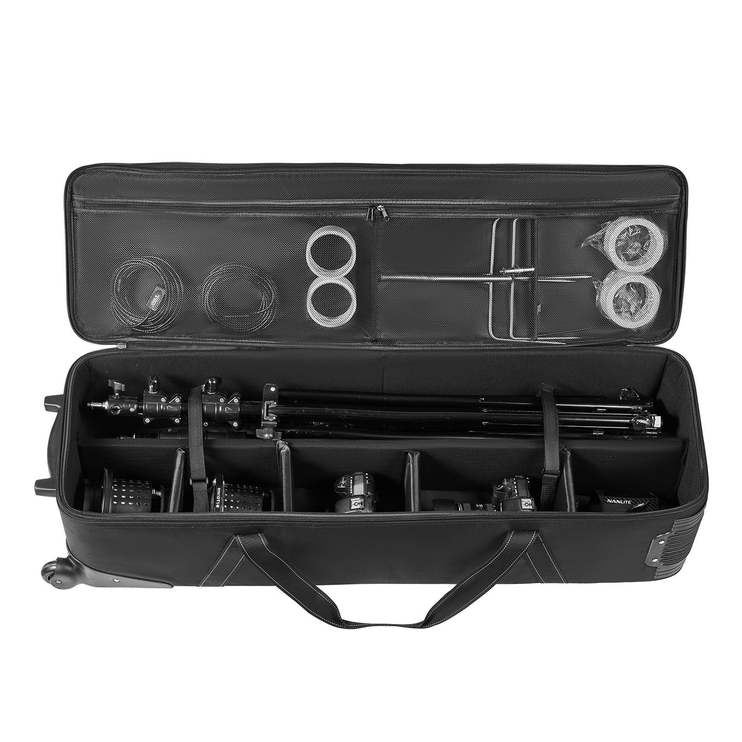 Studio Equipment Trolley Case 46.46 x 14.57 x 11.81 in Rolling Camera Bag