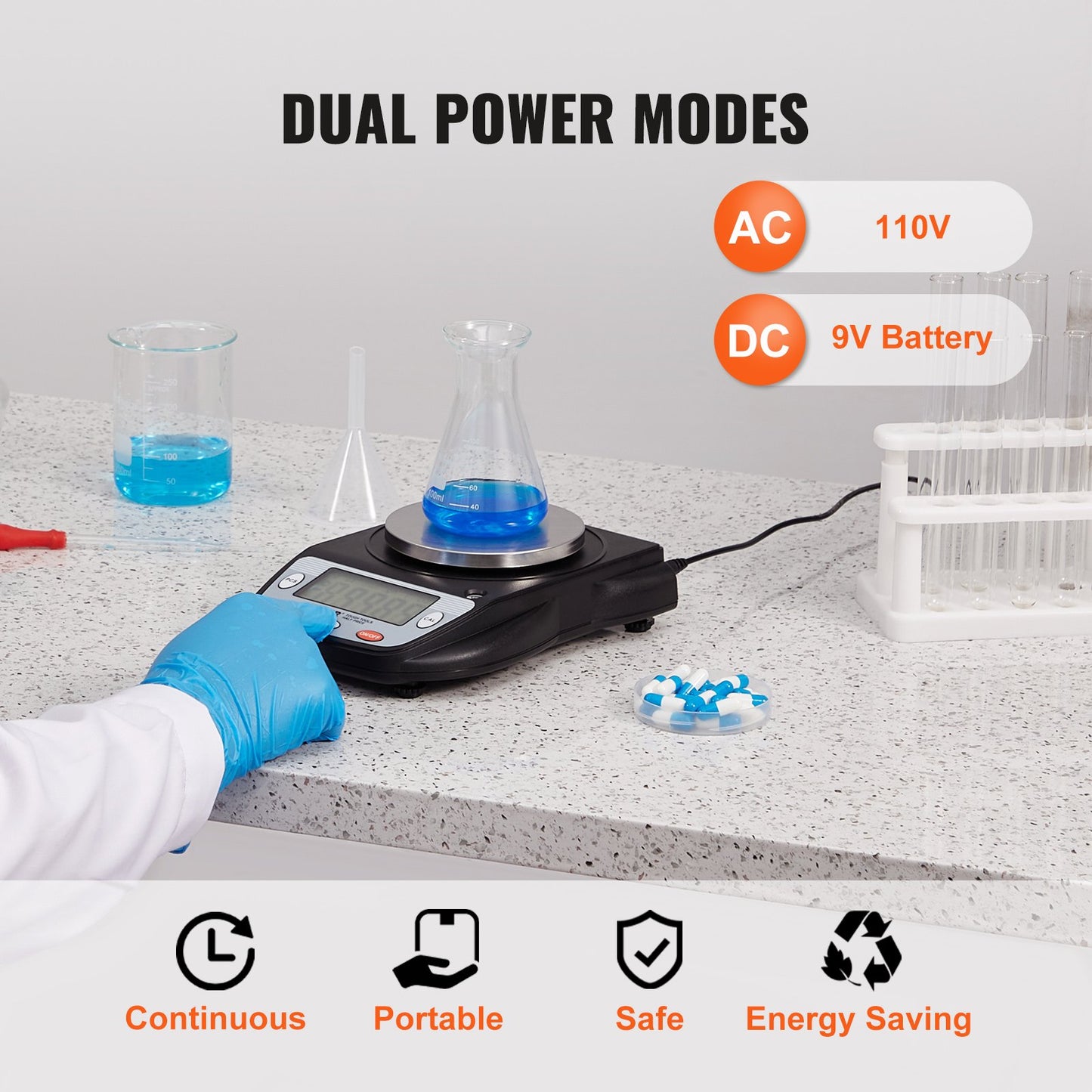 Analytical Balance Lab Scale 600g x 0,01g 6 Units Conversion Electronic