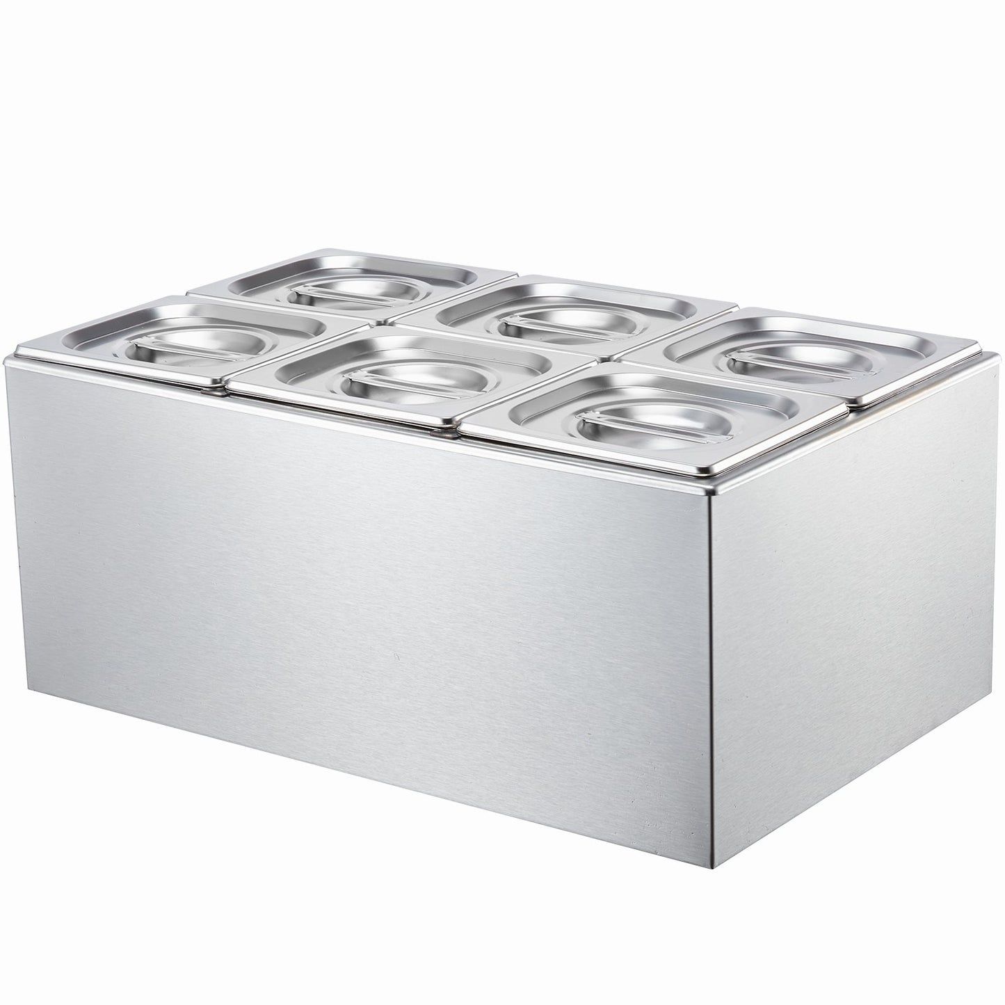 Commercial Electric Food Warmer 6-panna bänkbuffé 13,5L Bain Marie