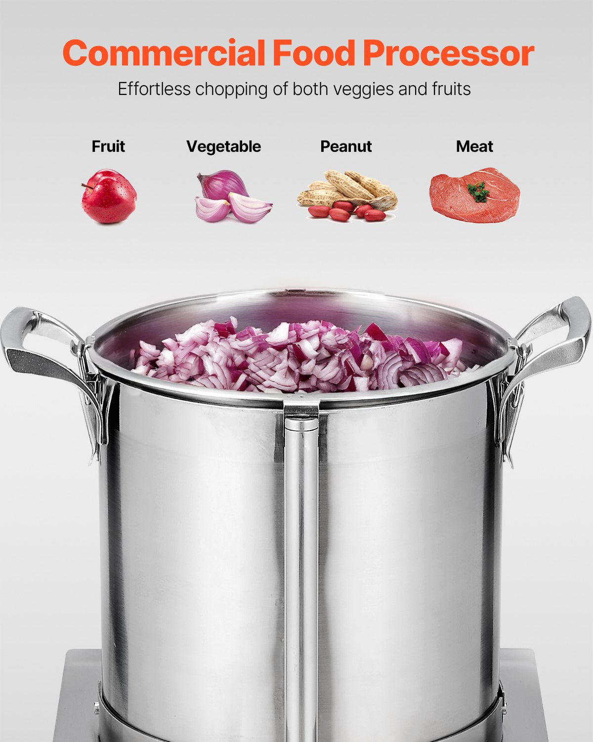 Food Processor & Vegetable Chopper 10L Food Grade Stainless Steel Mixer