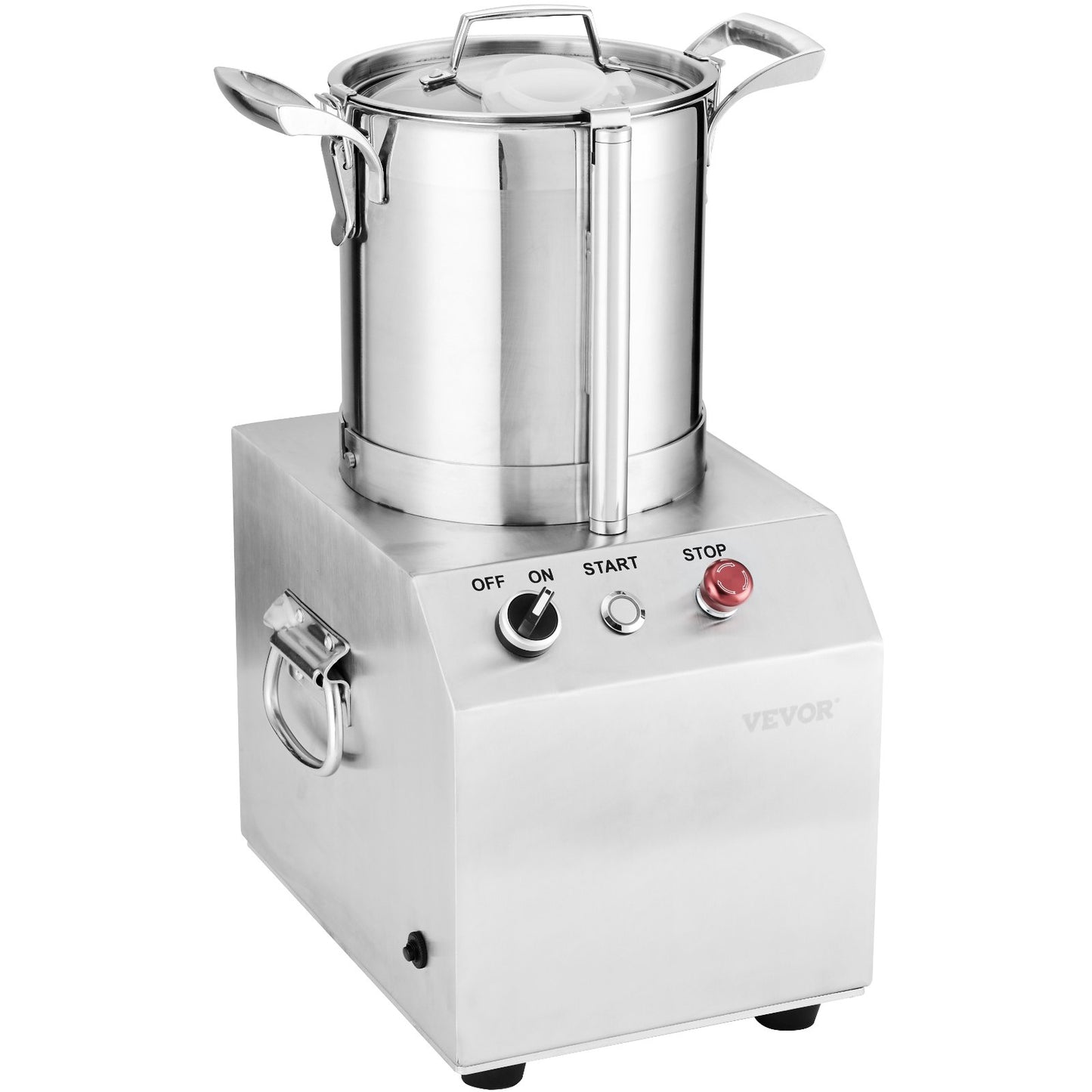 Matberedare & Grönsakshackare 4L Mixer av rostfritt stål av livsmedelskvalitet
